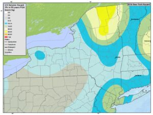 2014 Seismic Hazard Map of state of New York