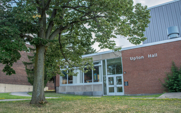 Exterior image of Upton Hall from Iroquois Drive